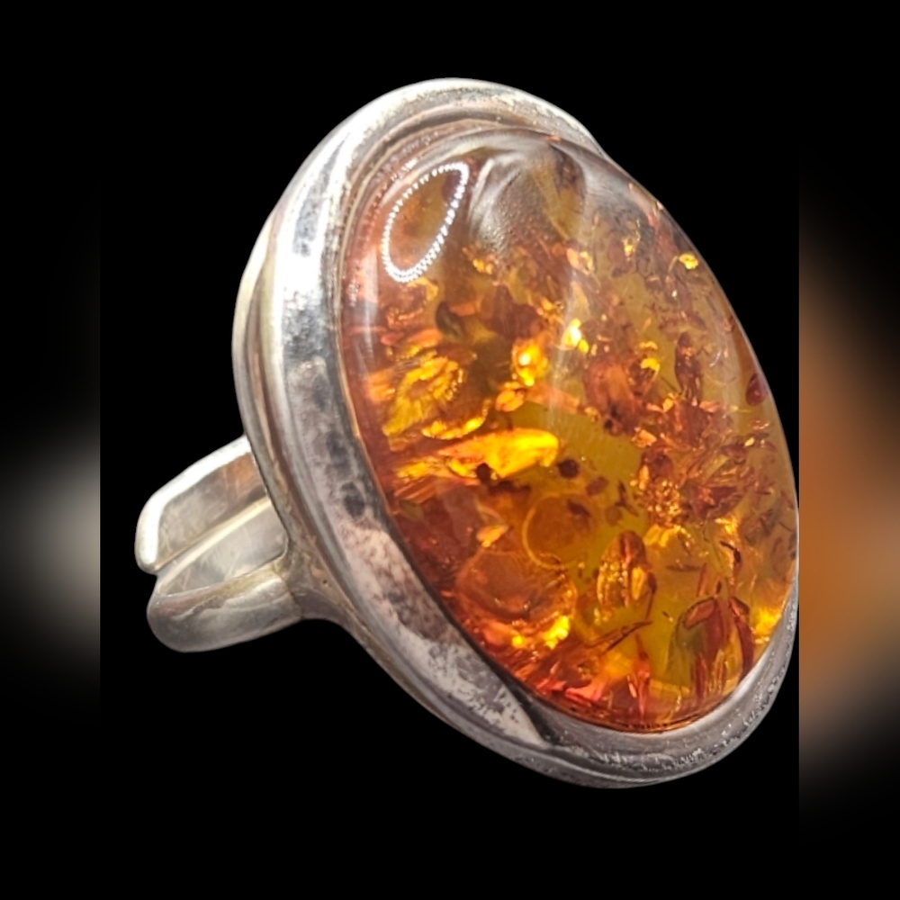 Adjustable Amber Ring